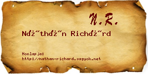Náthán Richárd névjegykártya