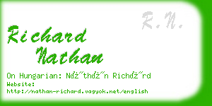 richard nathan business card